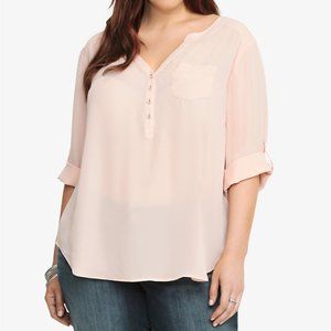 TORRID PULLOVER TUNIC - PALE BLUSH - 0